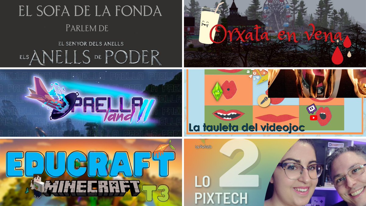 SimValenciana's tweet photo. Agenda #Twitch i #YouTube:
👉Avui a les 19h a #ElSofàDeLaFonda a ca @Desdelsofa_cat amb #ElsAnellsDePoder
🟣Dimarts #OrxataEnVena a les 21h
🟣Dimecres inici @PaellaLand_ a les 19h i a les 21h #TauletaVideojoc T3E1 amb #Immortality
🟣Divendres #Educraft i a les 22h #LoPixTech https://t.co/W0GibXNNFZ