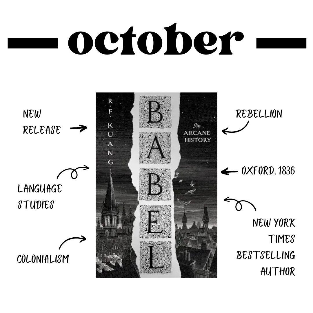 In case you missed it - the October book club pick is #Babel by <a href="/kuangrf/">Rebecca F. Kuang</a> 📚

Check out Enchanted Readers’ Society on Fable! fable.co/club/enchanted…