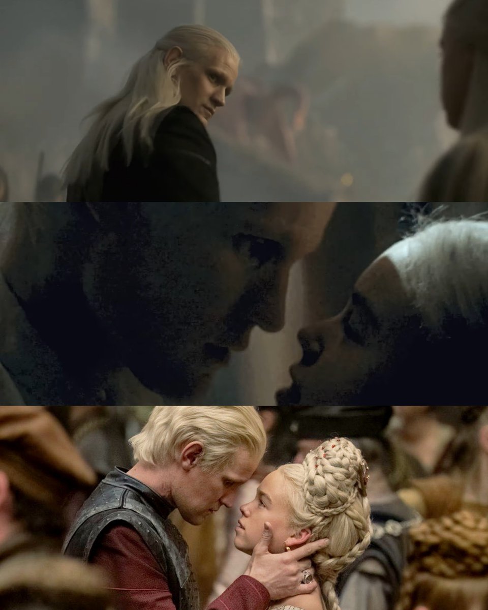 daemyraxes's tweet photo. Every time Rhaenyra gets the upper hand over Daemon, he will always go "IGHT IMMA HEAD OUT", and vanished into thin air 🤣

#HouseOfTheDragon #HOTD https://t.co/mtYmhNs2g5