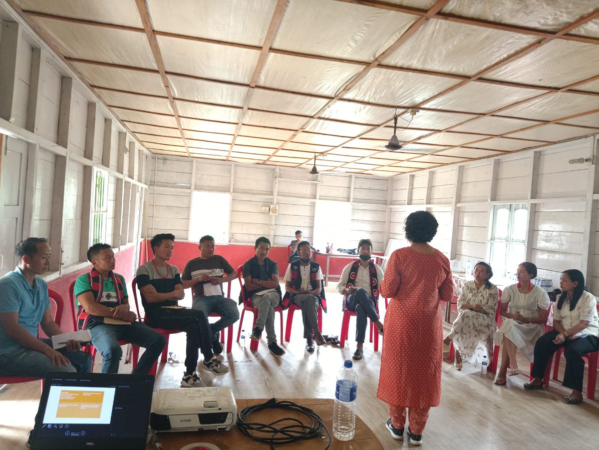 YNnagaland's tweet photo. Hands-on workshop with #IBMSTEMforGIRLS Govt. Teachers at Hopongkyu Memorial Hall on Kiphire District. Experts from @questalliance Ajaa, Nayanashree & Priya; facilitating the teachers. #YouthNet #YNnagaland #YouthNetNagaland #IBM @NagalandSchool @MyGovNagaland https://t.co/YjVNhlrmDv