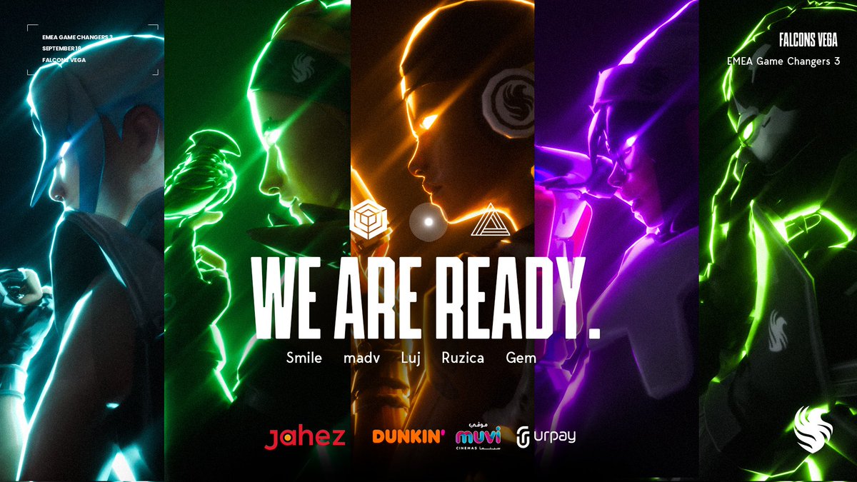 Team Falcons (@teamfalconsgg) on Twitter photo ุชุจุฏุฃ ุงูููู
ุฑุญูุฉ ูุฑูู ูุงููุฑุงูุช ุงููุณุงุฆู ูู ุชุตููุงุช ุจุทููุฉ <a href="/valesports_emea/">VALORANT Esports EMEA</a> ๐ฆ
Good Luck to our Falcons Vega Team in #VALORANTGameChangers Tournament.
#FalconsAreHere ุชุจุฏุฃ ุงูููู
ุฑุญูุฉ ูุฑูู ูุงููุฑุงูุช ุงููุณุงุฆู ูู ุชุตููุงุช ุจุทููุฉ <a href="/valesports_emea/">VALORANT Esports EMEA</a> ๐ฆ
Good Luck to our Falcons Vega Team in #VALORANTGameChangers Tournament.
#FalconsAreHere