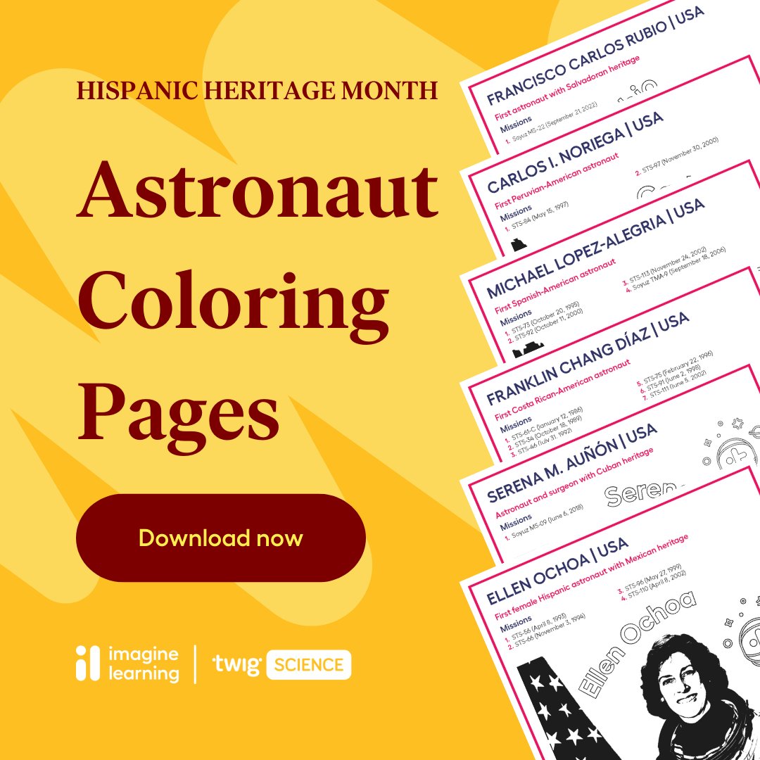 ✨ Inspire your students to reach for the stars this #HispanicHeritageMonth. Just hit “print” to decorate your classroom 👉 bit.ly/3KGAiwl