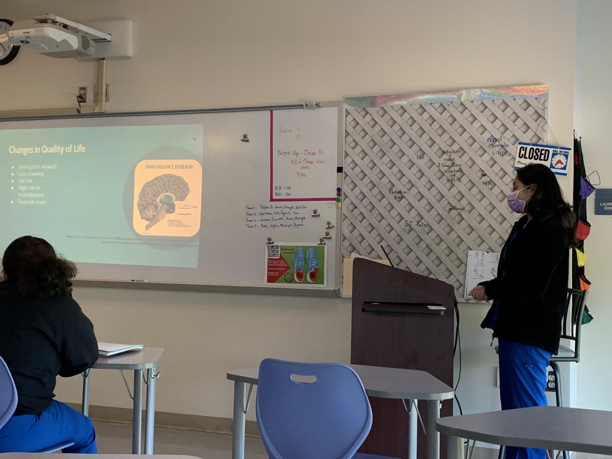 MLeedsRN's tweet photo. Students Presenting on Disease States of Elderly- OA, Dementia and Parkinson’s… so far! Super proud of them! https://t.co/sGAY5hxO5B