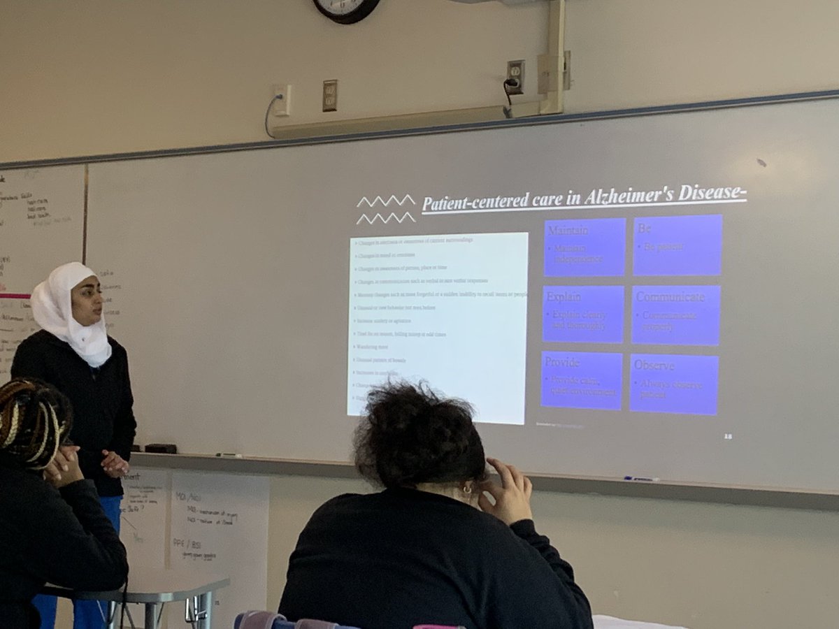 MLeedsRN's tweet photo. Students Presenting on Disease States of Elderly- OA, Dementia and Parkinson’s… so far! Super proud of them! https://t.co/sGAY5hxO5B