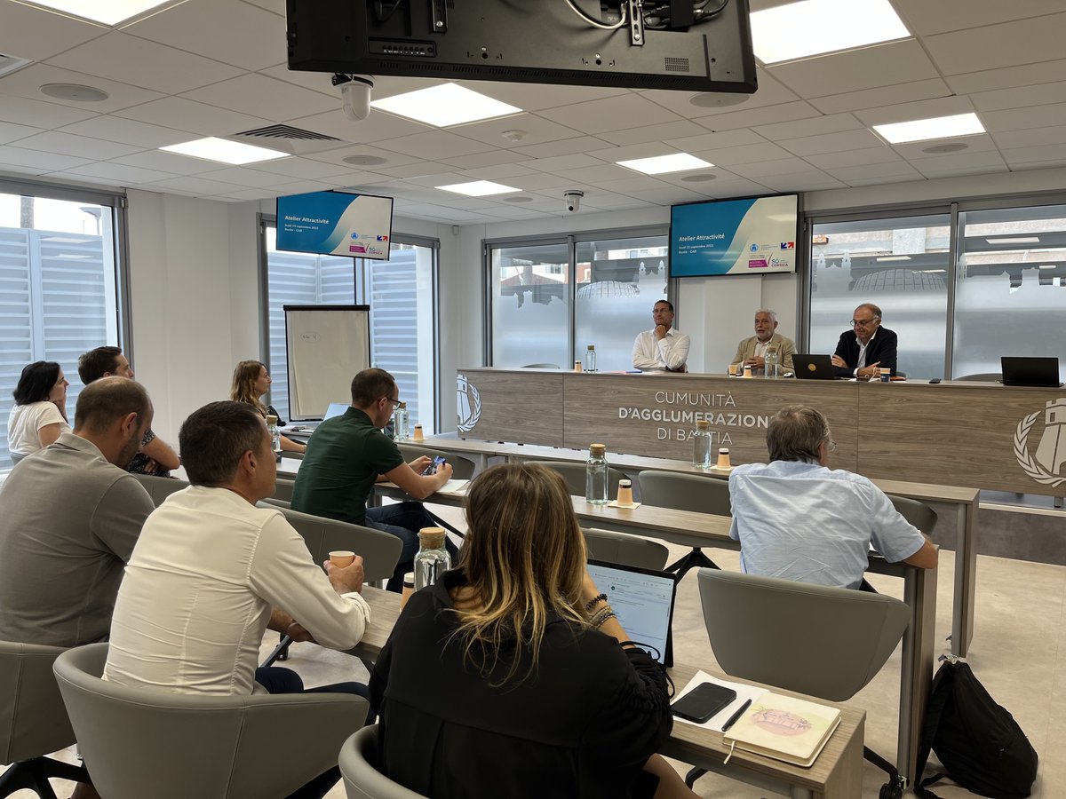 VinciguerrAlex's tweet photo. L’#attractivité économique de la Corse est un enjeu stratégique de notre développement. C’est avec un grand intérêt que l’ADEC &amp; @BusinessFrance ont organisé 2 ateliers sur ce thème en partenariat avec @AggloBastia &amp; @pays_ajaccien &amp; leurs Présidents @L_PozzodiBorgo &amp; @s_sbraggia https://t.co/bHA9pR5IR9