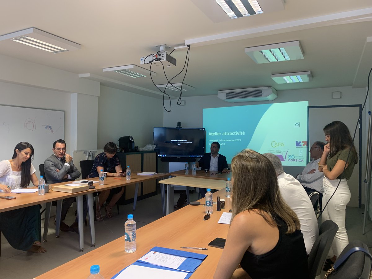 VinciguerrAlex's tweet photo. L’#attractivité économique de la Corse est un enjeu stratégique de notre développement. C’est avec un grand intérêt que l’ADEC &amp; @BusinessFrance ont organisé 2 ateliers sur ce thème en partenariat avec @AggloBastia &amp; @pays_ajaccien &amp; leurs Présidents @L_PozzodiBorgo &amp; @s_sbraggia https://t.co/bHA9pR5IR9