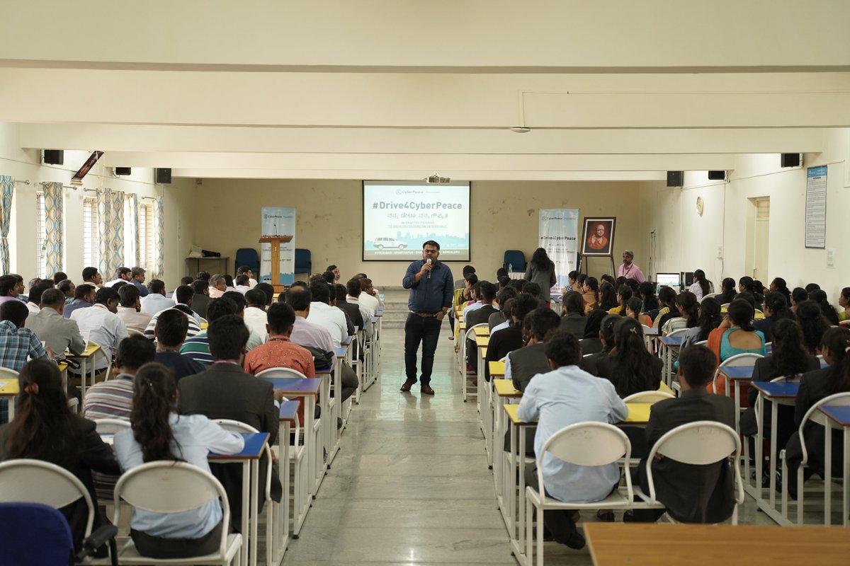 cyberpeacengo's tweet photo. #Drive4CyberPeace session organized by #CyberPeace☮️ at SJC Institute of Technology, #Karnataka wherein we discussed and gathered insights about the nuance of #DataPrivacy and #DataSecurity.
#DataProtection #CyberSecurity #CyberSecurityAwareness https://t.co/YgtXfU8uMm