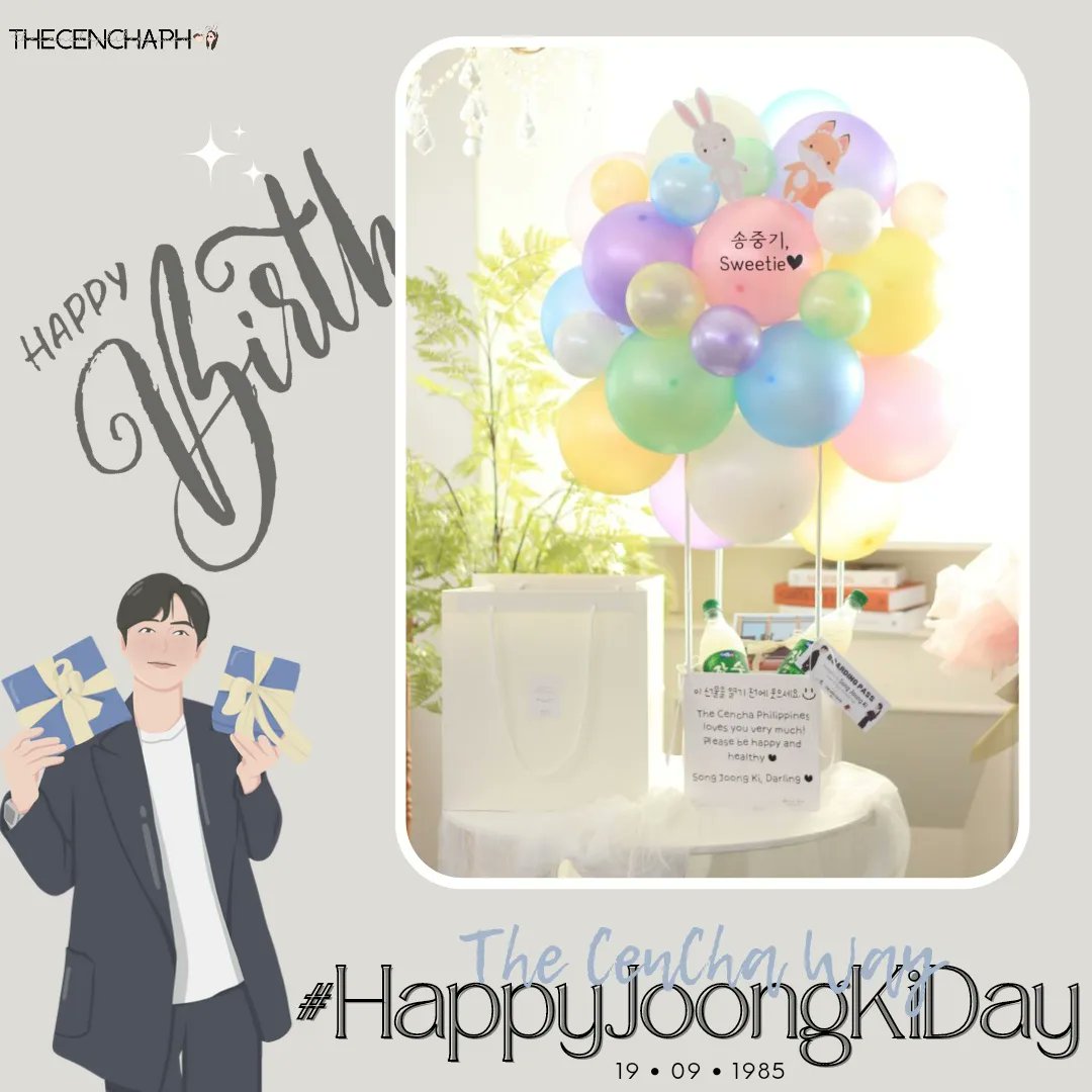 jipuragifiles's tweet photo. Yep, that's right! CenCha love always come in two. And with the recent Bye Bye balloon sent 'her' way, ofcourse, this perk is for 'him' too.

#HappyJoongKiDay  #SongJoongKi ! Here are some of The CenCha PH's and Club CenCha's birthday presents for Actor Song Joong Ki. https://t.co/jGeA11kcZE