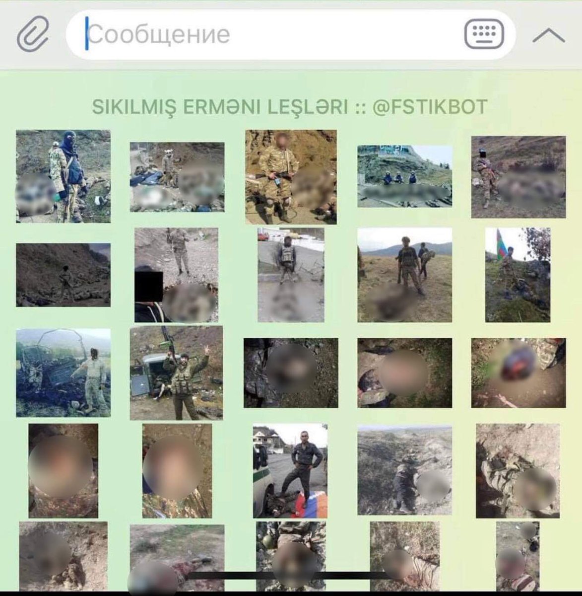 VickenSosikian's tweet photo. Just when you think Azerbaijani barbarianism can't get any worse... They are now circulating online stickers depicting the bodies of Armenian soldiers and civilians they have toturted to death. 

#StopAzeriTerrorism
#SanctionAzerbaijan
#Enforce907 https://t.co/4weXW6xzvO
