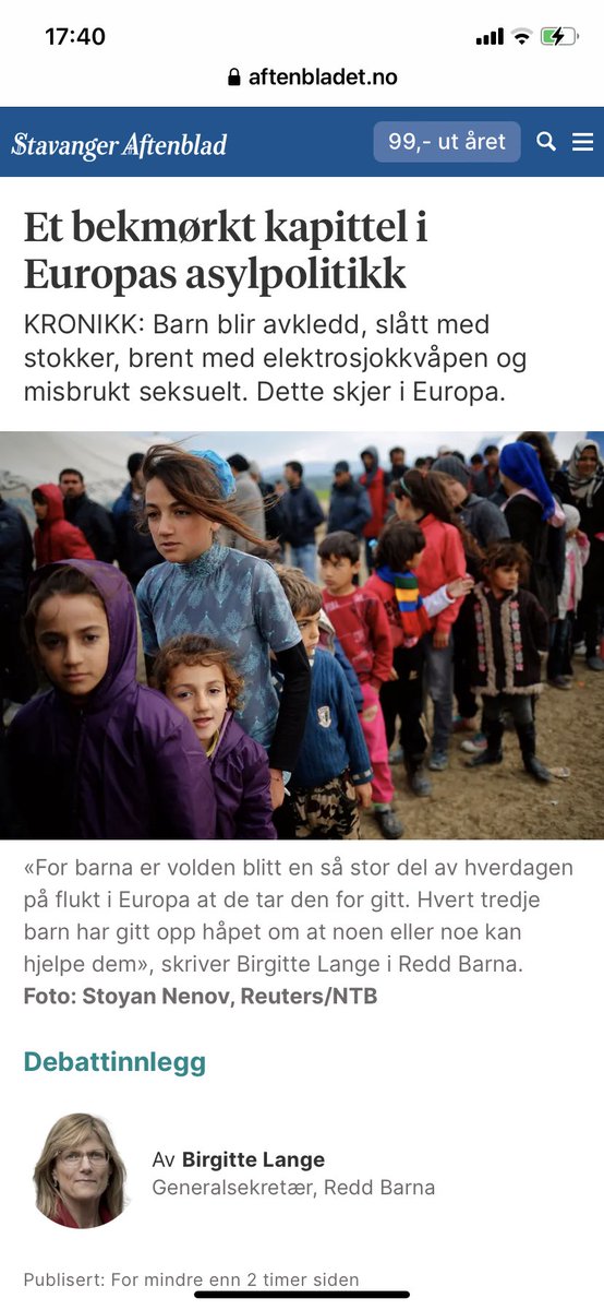 Kronikk i <a href="/StvAftenblad/">Broken Link POC</a> om overgrep mot barn på flukt. Orker vi å forholde oss til dette?<a href="/ReddBarna/">Redd Barna</a>
