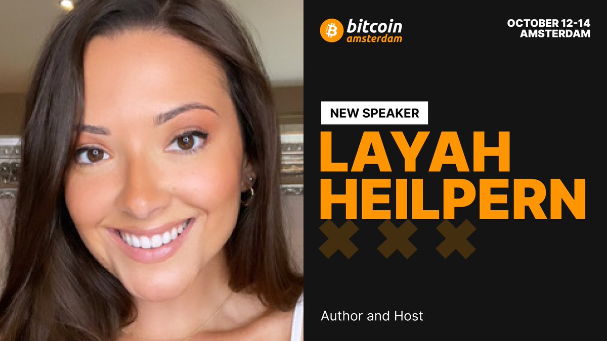 Announcing Layah Heilpern as a Bitcoin Amsterdam speaker! @LayahHeilpern is the author of the book 'Undressing Bitcoin' and is welcomed to many tv and radio shows both in the USA and Great Britain. Her expert opinion has been shared on Fox News, GB News and LBC London Radio.