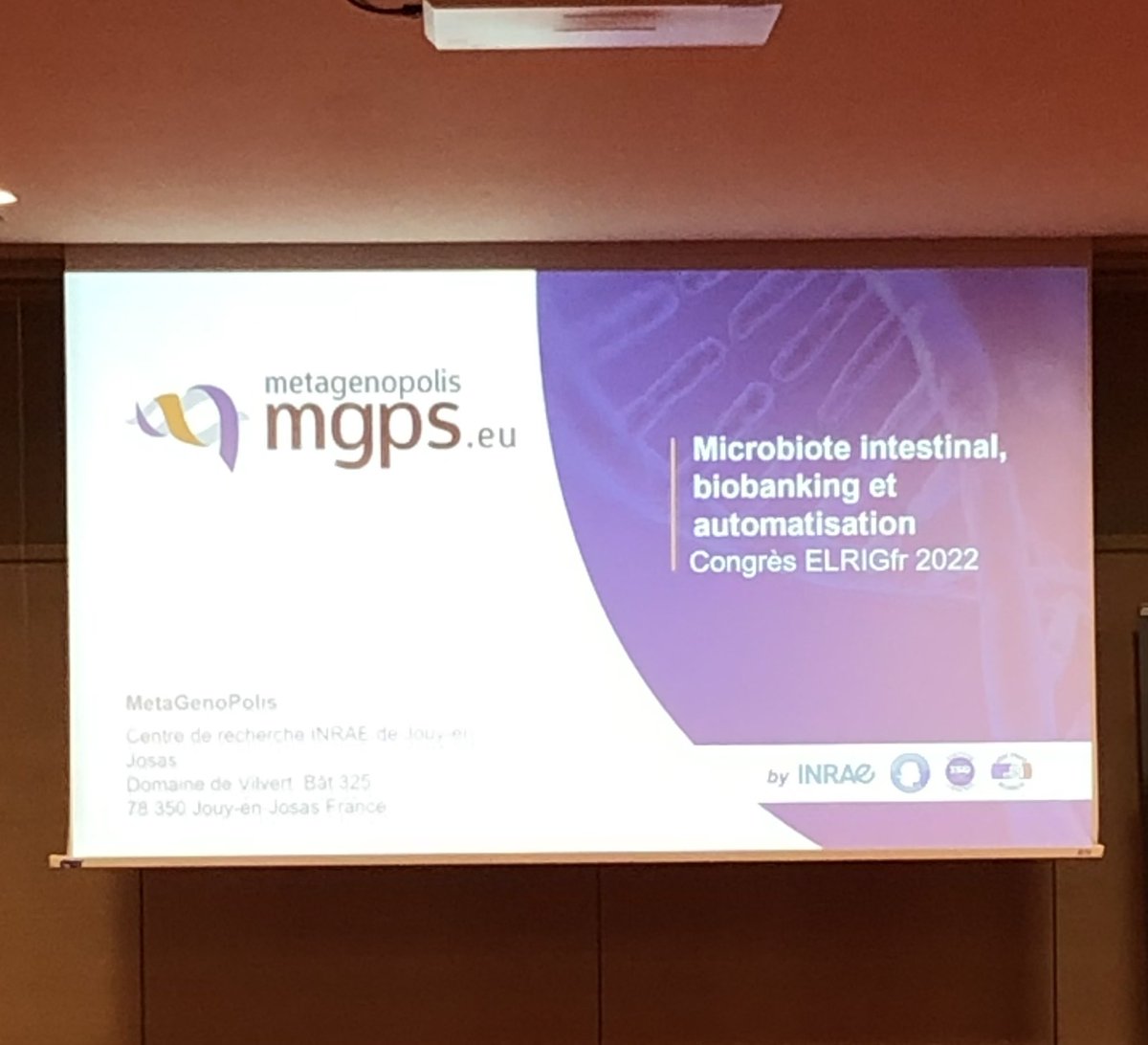 Dernière conférence de la session #biobanking Christian Morabito, Operational Manager for sample biobanking and DNA extraction