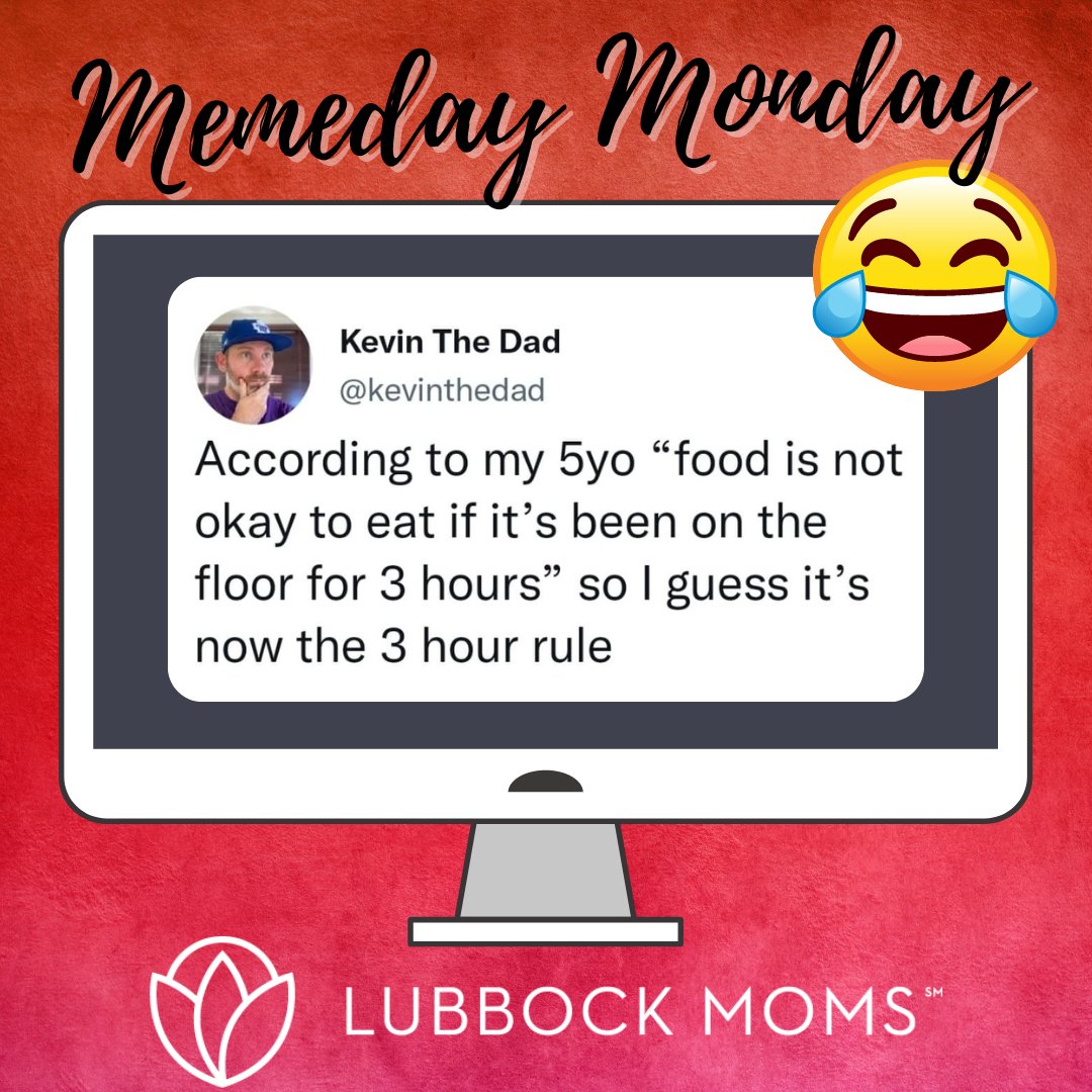 LBKMoms's tweet photo. Memeday Monday is the perfect time to start your week with a laugh. Join us in chuckling (and hopefully belly holding and even trying not to pee our pants!) and share your best ones with the Lubbock Moms community! 

#LubbockMoms #LubbockDads #LBKMoms #LBKDads #MemedayMonday https://t.co/D1ugkxHua8