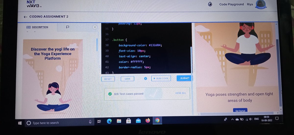 RiyaPandey9119's tweet photo. Coding Assignment 2 completed successfully. 
#coding #html #css
#ccbp #nxtwave
#rahulattuluri https://t.co/YwHfJXm19I