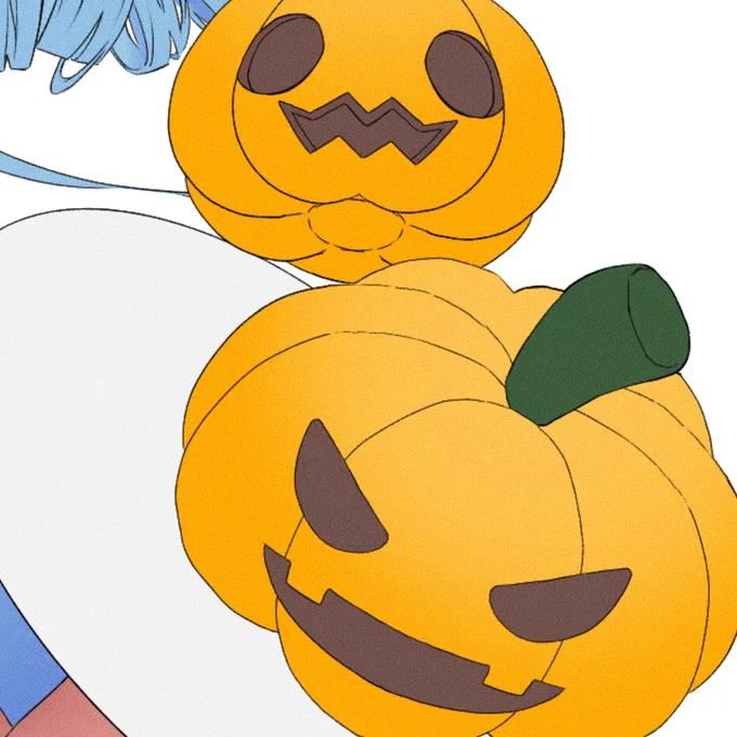 ハロウィン衣装の全てをおまかせでいただいたスケブ描いてます本当に好き勝手してます 