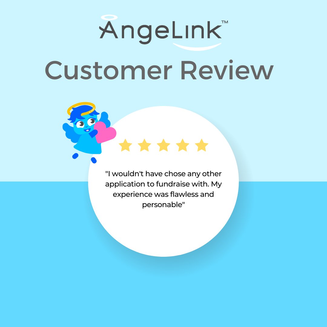 Angelinkinc's tweet photo. Another 5 star review!
 "I wouldn't have  chose any other application to fundraise with. My experience was flawless and personable." 

#AngeLink #FiveStarReview https://t.co/eETLE7BFZV