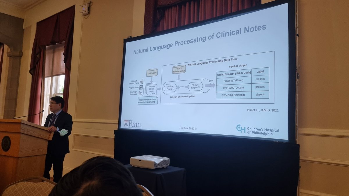 Taylor_Braund's tweet photo. Using natural #language processing from narrative clinical notes to predict suicide attempts. Eloquent pipeline and breathtaking datasets by Dr Rich Tsui @richtsui @TheISRII @PittHealthTech #ISRII11 #Mentalhealth https://t.co/w7HcstLQTc