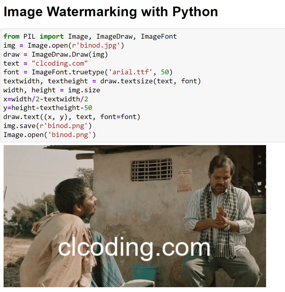 10 Free Image related Python Tricks. 🧵: - المسلسل من Python Coding ...