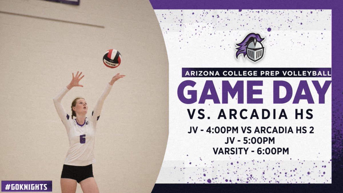 ACPAthletics's tweet photo. Come tonight and support your Lady Knights as they take on Arcadia High School at the ACP Gym! #ACPVB #GOKNIGHTS https://t.co/IT9Be3GcUg