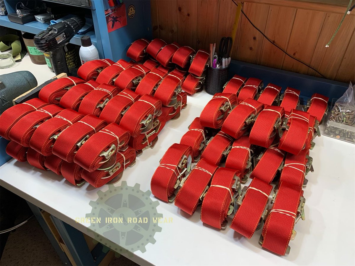 GreenIronRdWear's tweet photo. It kept me busy for quite a while, but this past weekend I finished a huge order of Troop Seat Safety straps for a #USAF Training Squadron #TRS in Texas! 

About 90 lbs all packaged up.

Very honored to have my small shop trusted supporting those who serve!

#AirForce #military https://t.co/bLWTBSttKv