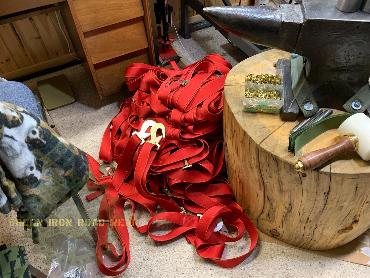 GreenIronRdWear's tweet photo. It kept me busy for quite a while, but this past weekend I finished a huge order of Troop Seat Safety straps for a #USAF Training Squadron #TRS in Texas! 

About 90 lbs all packaged up.

Very honored to have my small shop trusted supporting those who serve!

#AirForce #military https://t.co/bLWTBSttKv
