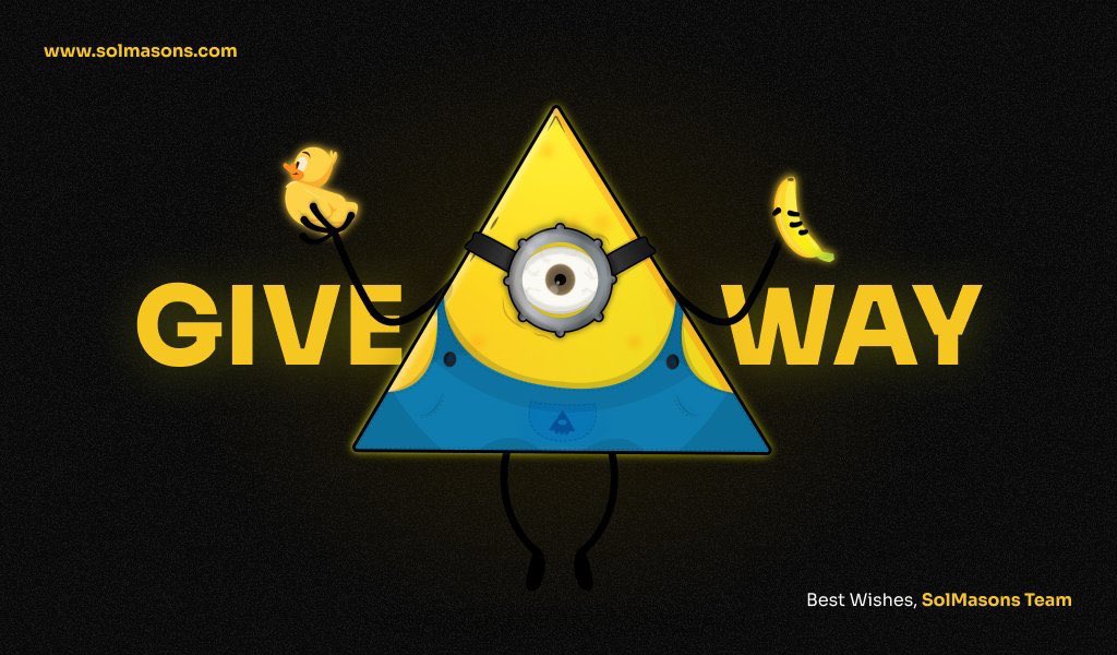 🎉 BIG $SOL GIVEAWAY! 🎉

Prizes:
🏆 0.40 $SOL ($13) ! 🥵💸
🏆 5x Free Mint Spots 

To Enter:
1⃣ - Follow @NFTSolMasons + <a href="/Almighty_Gives/">Almighty</a> 
2⃣ - ❤️ + ♻️ + Tag 2 Friends
3️⃣ - Join Discord: discord.gg/DnXhBpWh

24 HRS ! ⏰ !

GO !

#Solana #SolanaGiveaway #SolanaNFTs #SOL