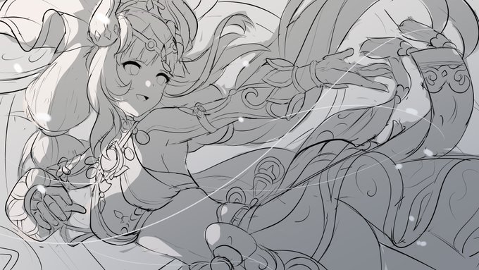 Sketch of Nilou from Genshin Impact 
原神 - 妮露 
#Nilou #妮露 