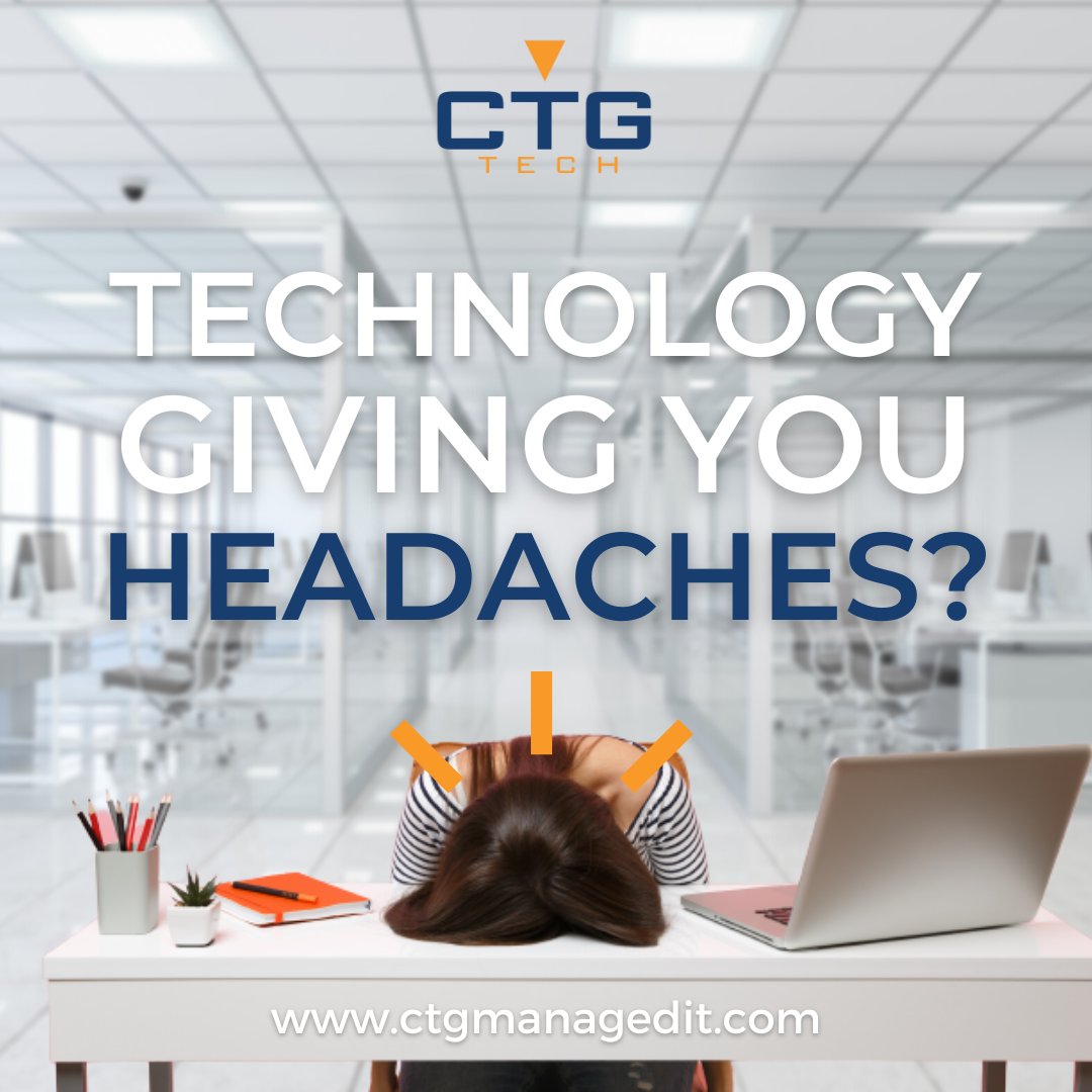 ctgmanagedit's tweet photo. Look familiar? We've been there! If you are tired of technology headaches, the #CTGTech team is here to help! For more than 40 years, we have partnered with businesses to help reduce risks, save money, and work more efficiently. How can we help your business? #MSP https://t.co/sHFFT20L1e