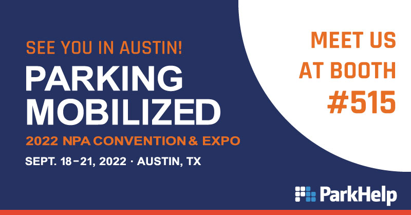 ParkHelp is at #NPAExpo until Wednesday. Find us at booth 515. #ParkHelp #parkingsolutions #parkingsystems #parkingguidance