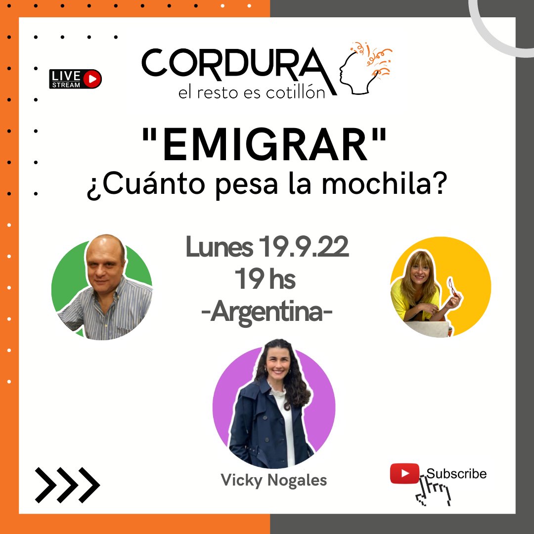 info_clicktime's tweet photo. Hoy! 19 hs - 🇦🇷
Te invitamos al #Streaming de "Cordura el resto es cotillón" 
👉YOUTUBE https://t.co/qmGRXt5LiQ

IG: https://t.co/O5t1x3XQAj https://t.co/7T0Fx1fMo5
