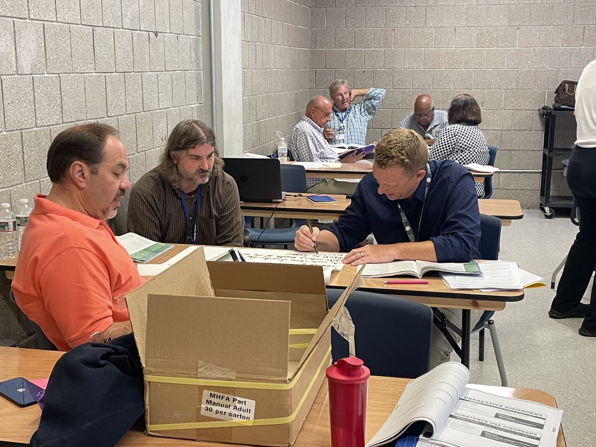 BristolSheriff's tweet photo. Bristol County educators, social workers and others are participating in the Mental Health First Aid workshop today from the National Council for Mental Wellbeing. https://t.co/6qyBzKsiH6