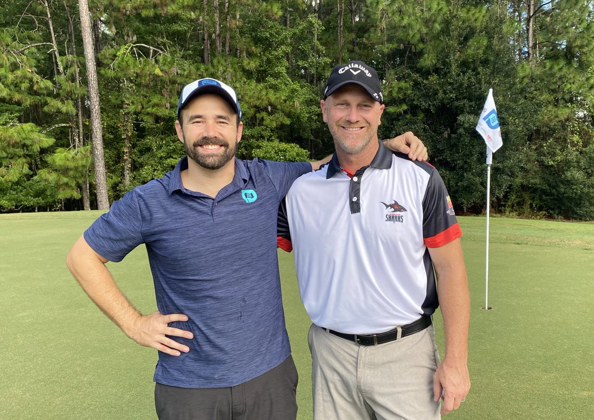 StuartASJax's tweet photo. Great to see my guy @jaxsharks head coach Jason Gibson enjoying the finer things of Jacksonville like the @Dream18Tourney today @GolfSouthHampt, can’t wait for the @NALFootball season!

#ASJax @ActionSportsJax @ESPN690Jax #Dream18 https://t.co/qDqtgy6Mjb