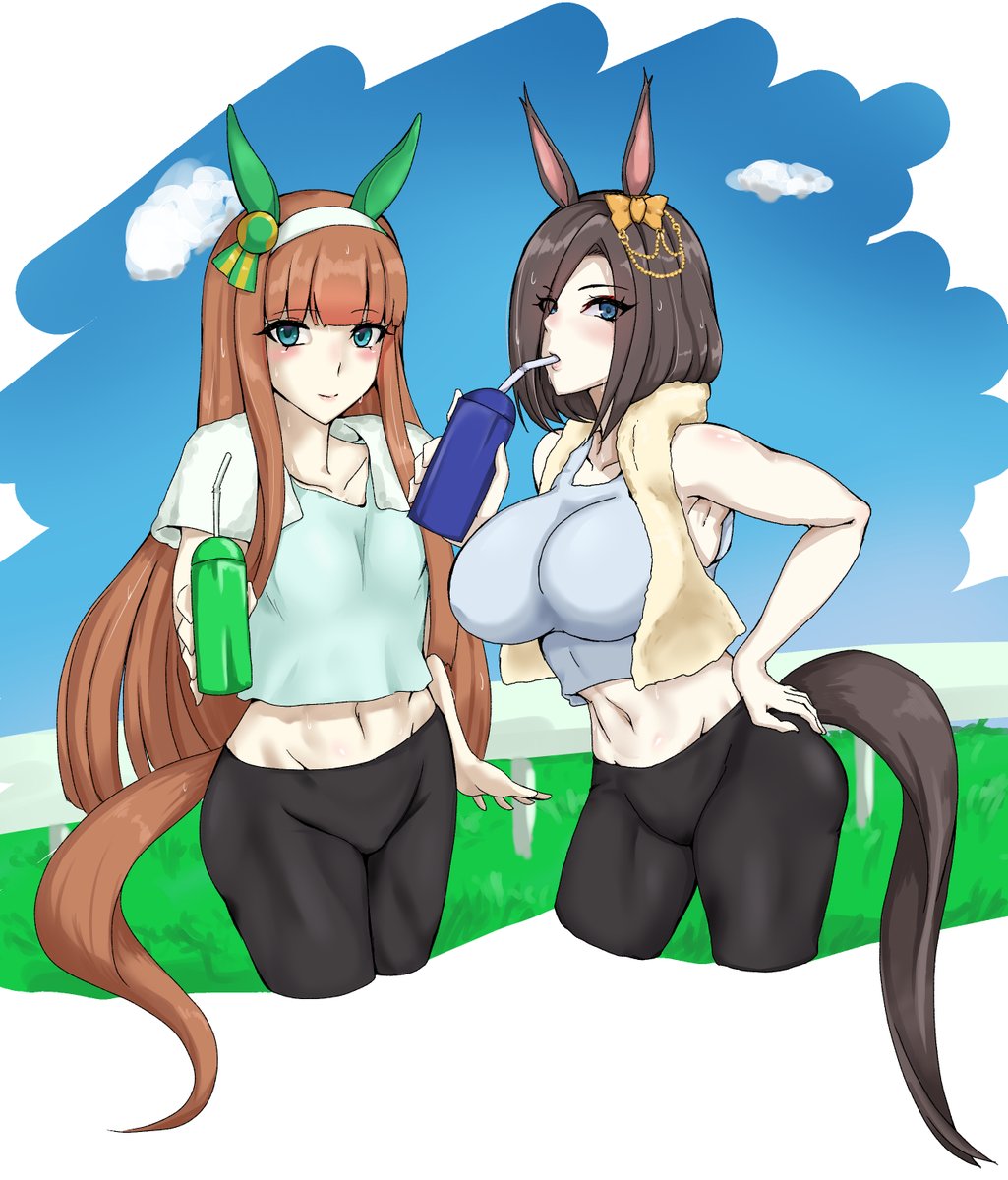 トレーニング休憩
エアグルーヴ&サイレンススズカ 