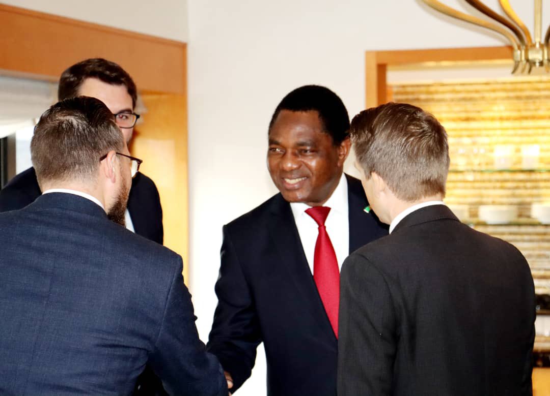 HHichilema's tweet photo. Held meeting with Starlink whose focus is tech, particularly internet connectivity. We intend to quickly sort out Zambia’s connectivity issues as this is the way we can truly have a functional E-government of the 21st Century.
#UNGA #CMO https://t.co/8VZ0ShSpN6