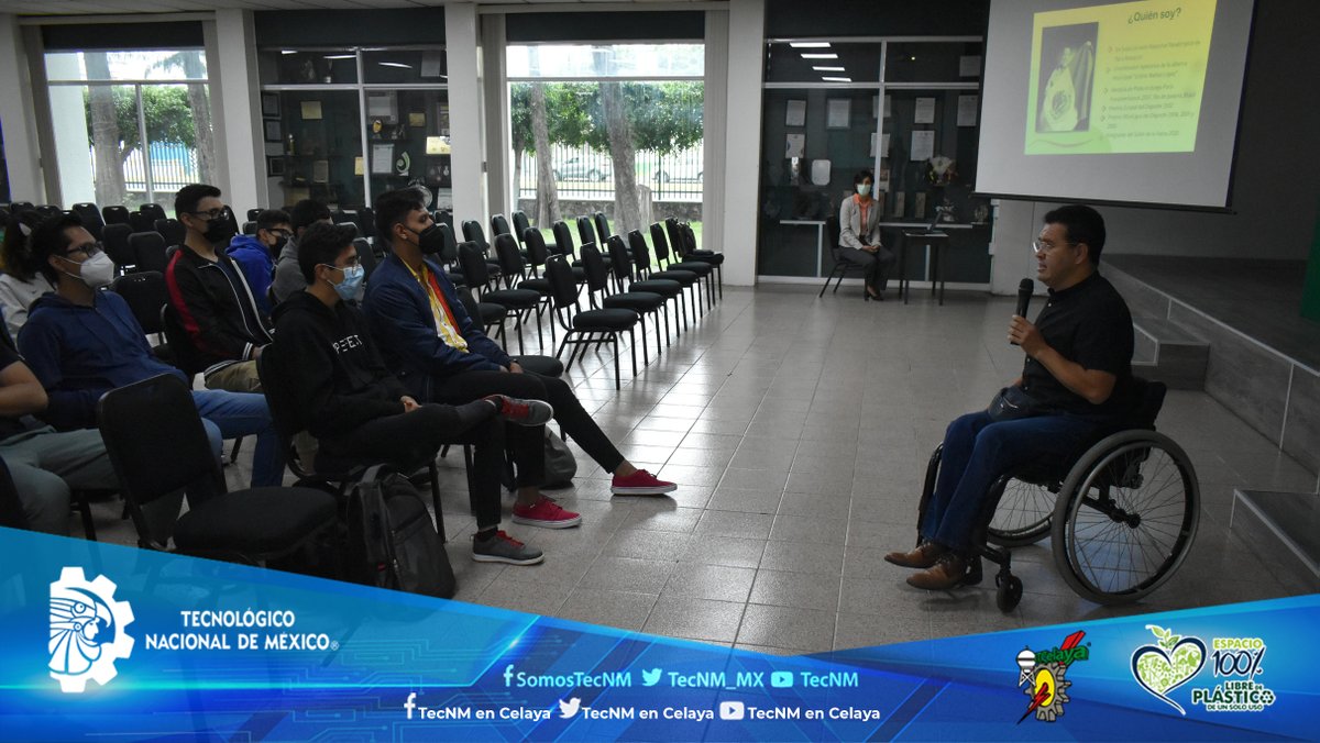 ItcelayaOficial's tweet photo. Dan inicio las actividades en el marco de la 2da. Jornada por la Paz, con la conferencia "El deporte adaptado y paralímpico: inclusión e integración" impartida por Raúl Alejandro Cuevas Molina, Ex seleccionado Nacional en la disciplina de Paranatación. #JornadaPorLaPaz #SoyLince https://t.co/zte9vhz4oo