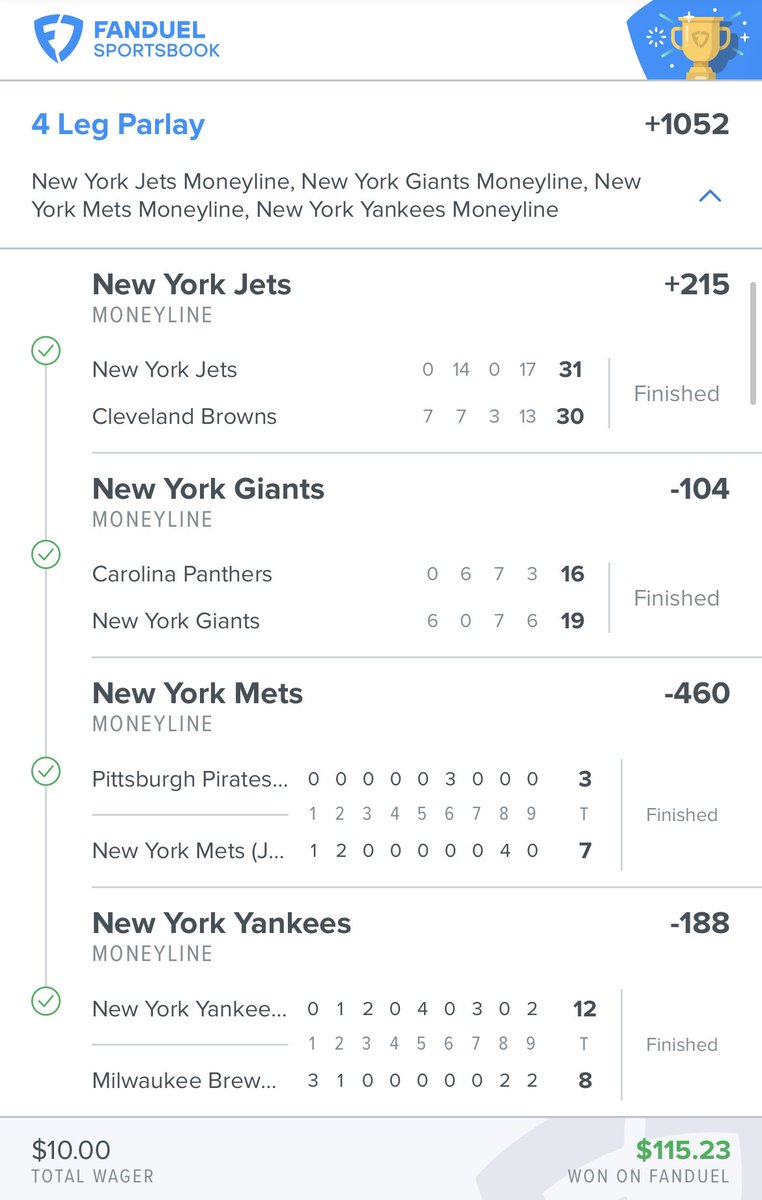 dave1499's tweet photo. @FDSportsbook New York Superfecta! https://t.co/st1rxaMioY