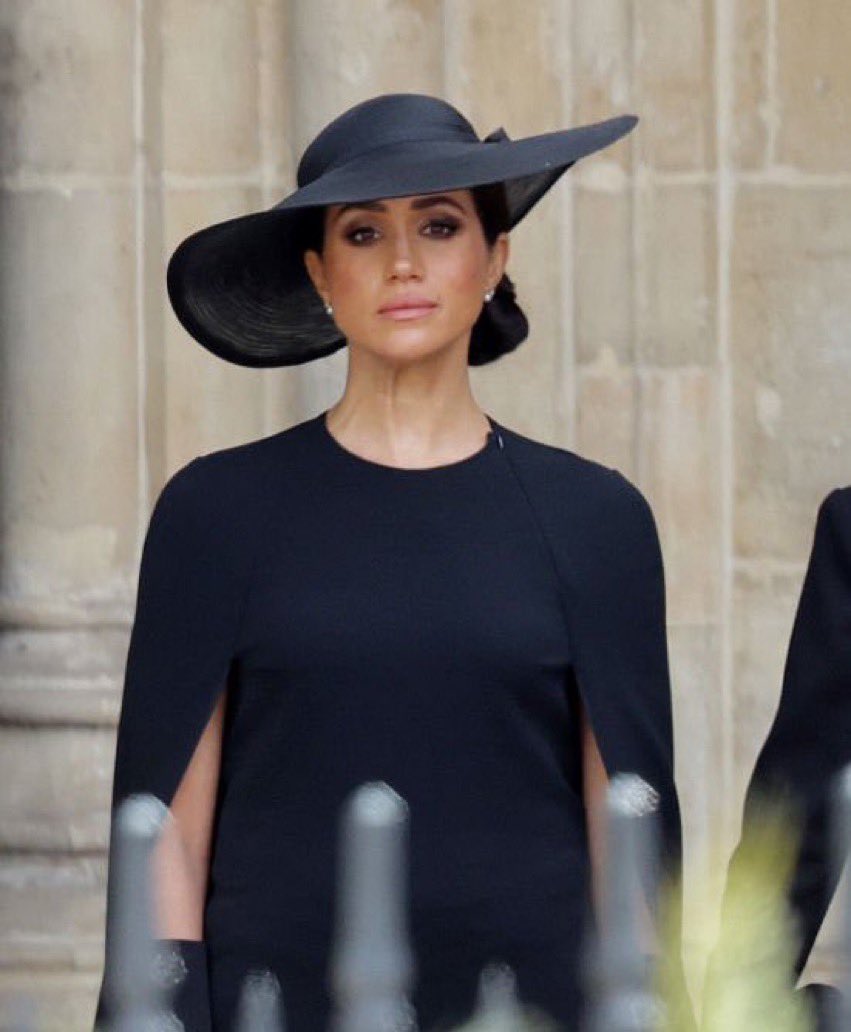 masondoma's tweet photo. Meghan, some people are breathing through the wound today ,   Keep shining Meghan, #queensfuneral #MeghanMarkIe 🔥🔥🔥 https://t.co/jyC4oxHsvz