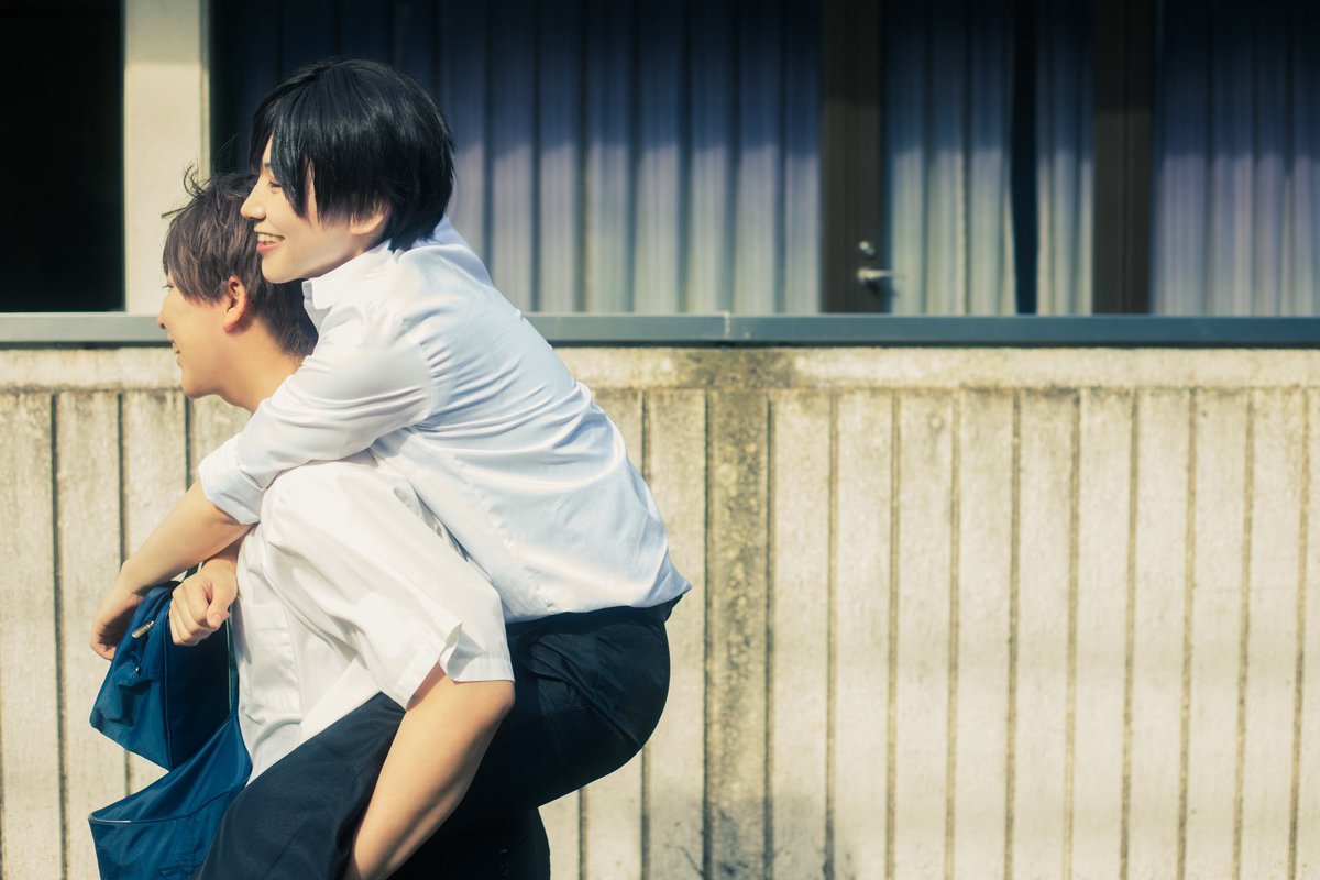 創作BL「創作BL / コスプレ.眩しい日々.model えにゃ・まめこphoto くま吉」|ま〜めこﾁｬﾝのイラスト
