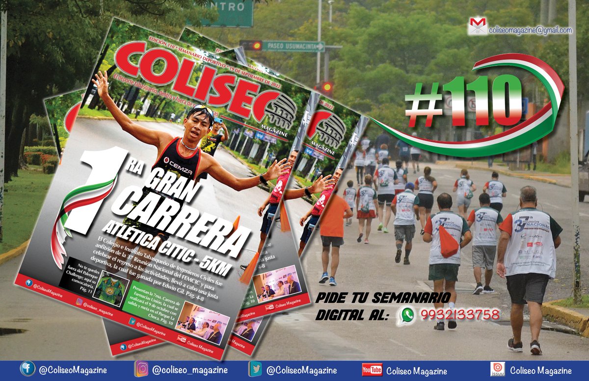 ColiseoMagazine's tweet photo. ESTA ES LA EDICIÓN 110 DE COLISEO MAGAZINE, SIGUE EL ENLACE:
https://t.co/KJeQ5fydIa a través de @issuu https://t.co/xSkqAXKpoH