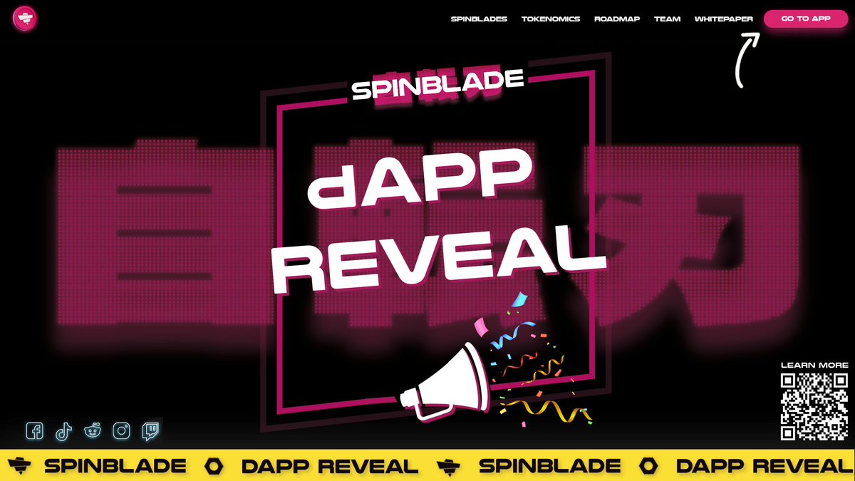spinbladeio's tweet photo. As we approach the launch of the game step by step, we have brought you some great news today! 🔥🚀

The first version of the Spinblade dApp (Decentralized App) is now available LIVE! 🎉

Spinblade dApp 👇
https://t.co/MFw9mya4KS

Learn more 👇
https://t.co/hfR3keAG8T https://t.co/ENiWytoAS1