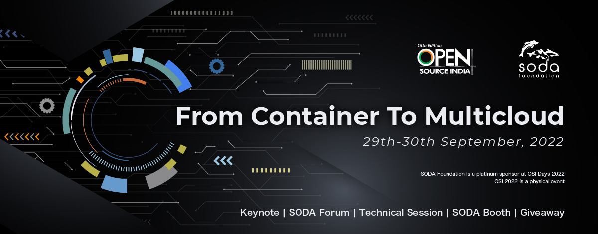 sodafoundation's tweet photo. Register and Join SODA at Open Source India 2022 on Sep 29 - 30th at Nimhans Convention Center in Bengaluru, India. 
🧑‍💼Keynote | SODA Forum | Technical Sessions | On-site Booth | Interactive fun quizzes🙋‍♂️Prizes🎁| SODA T-shirts 👕 Free swags
Register Now:https://t.co/vg0n7DNnnz https://t.co/jqqfEIuggx