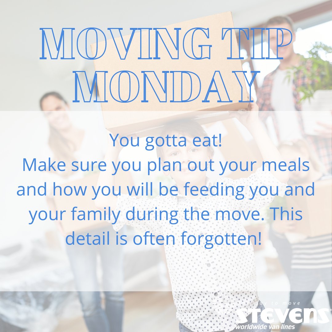 StevensVanLines's tweet photo. It's #MovingMonday and we want to make sure you are still taking care of yourself during your move! #DriversWanted #KeepMovingForward #MovingDay #GetMoving #MovingOn #MovingOut #MovingTips https://t.co/FBUEm9lVDb