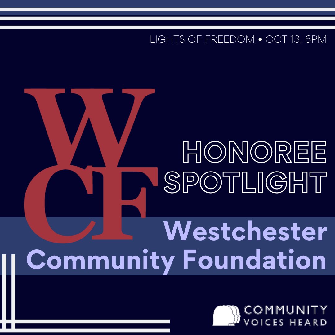 The <a href="/WestCommFnd/">WCF</a> works to improve the quality of life for all in Westchester to build a better community and support nonprofits that make a difference.

We’re so excited to honor WCF at our Lights of Freedom Gala on Oct 13. Join us: cvhaction.org/lights-of-free…