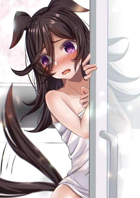 #3連休はフォロワーさんが増える#ウマ娘 #ライスシャワーほ…本当かな…?お風呂あがりで…ごめんね……/// 