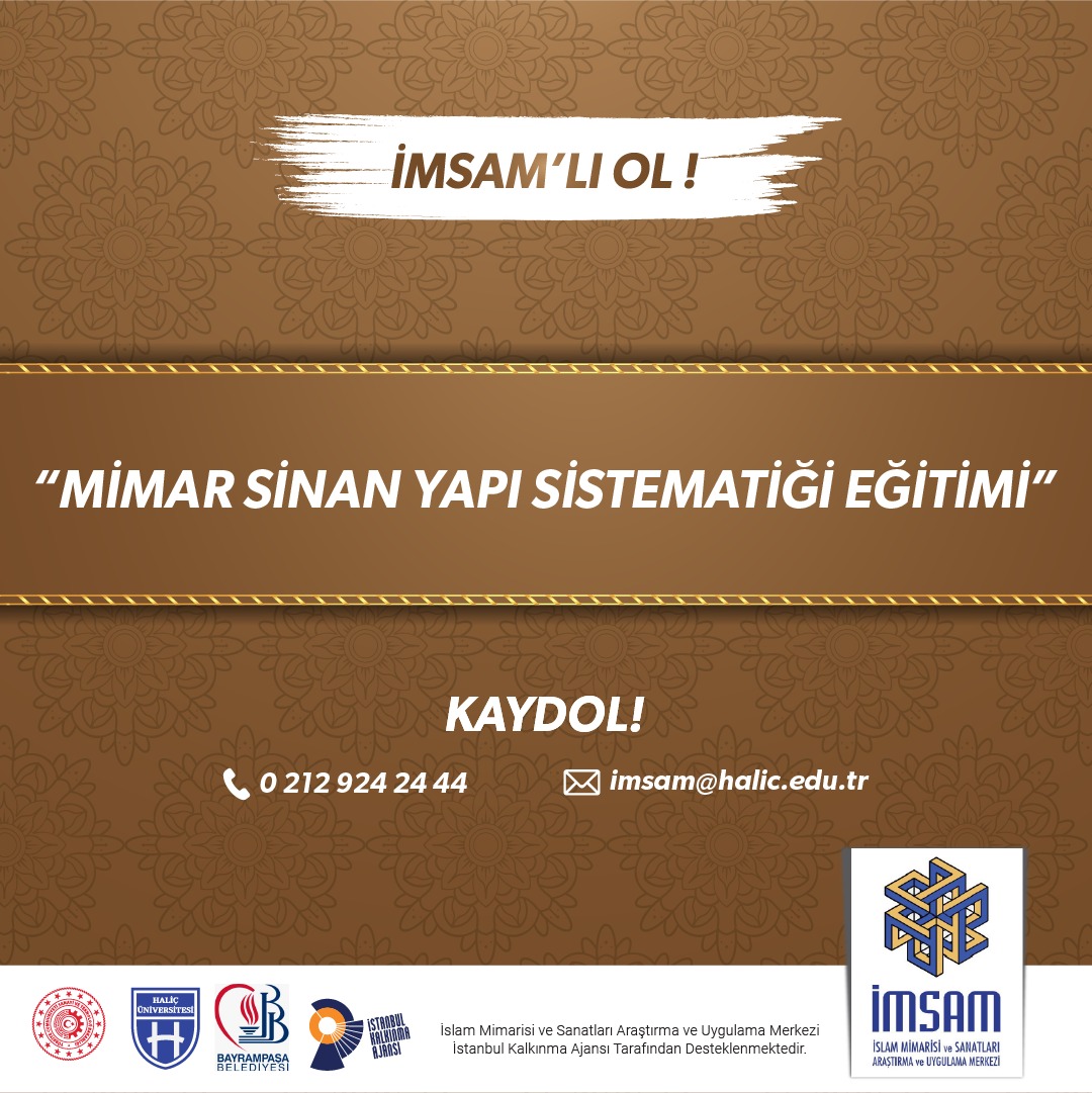 halicimsam's tweet photo. İstanbul Kalkınma Ajansı Yaratıcı Endüstriler Mali Destek Programı kapsamında desteklenen İslam Mimarisi ve Sanatları Araştırma ve Uygulama Merkezi'nde gerçekleşecek olan "Mimar Sinan Yapı Sistematiği Eğitimi"ne profilde bulunan link ile başvuru oluşturabilirsin.
Son gün 20 Eylül https://t.co/rXk6dEBZEk
