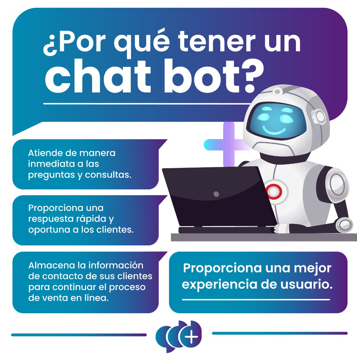addereMX's tweet photo. Tener un negocio #automatizado es más fácil de lo que crees, con un Chat Bot puedes incluso tomar pedidos y dar servicio #postventa a tus clientes.🤖🔝

¿Te imaginas?

#AddereMX #Chatbot #MarketingDigital #AtenciónAlCliente #Beneficios https://t.co/3nthn1cISh