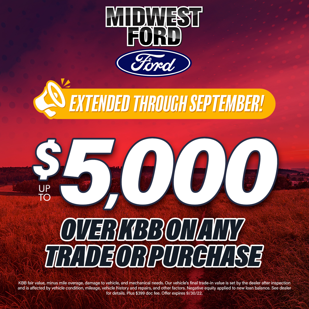 MidwestFordKS's tweet photo. Get up to $5,000 over KBB on any trade or purchase!

#midwestford #ford #carsforsale

https://t.co/nTG2YvFbYG https://t.co/5wGTNb3uZg