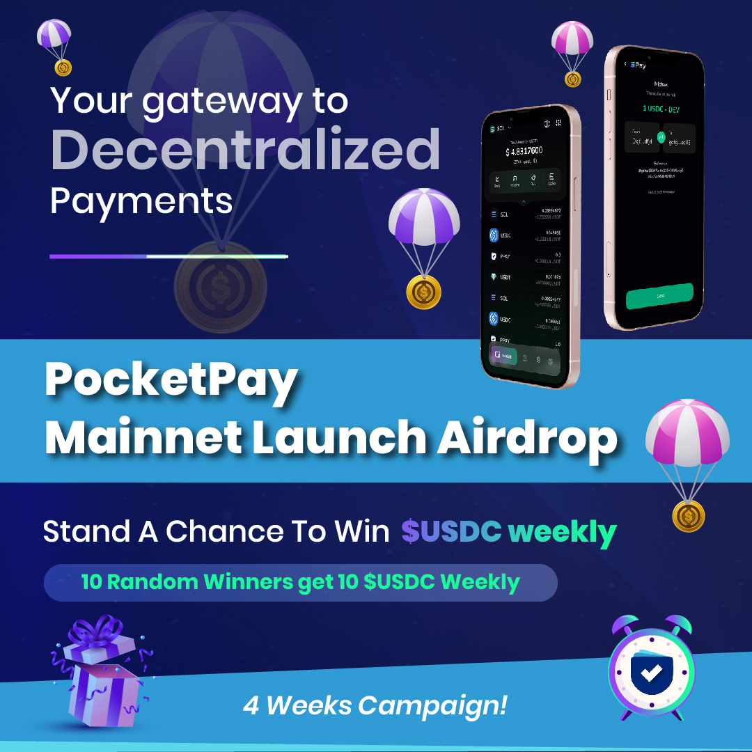 PocketPayFin's tweet photo. #SolanaCommunity #Airdrop
Launch of the #PocketPay #Mainnet 🚀

🤩 Chance to Win $USDC Weekly

😇 10 Random Winners get 10 $USDC Weekly

⏰ 4 Weeks #cryptocurrency Campaign

Join at 👇
https://t.co/zb4mFipY2j

#Solana #SolanaNFTs #CryptoGiveaway #freecrypto #SolanaGiveaways https://t.co/ft1N2rEIFn