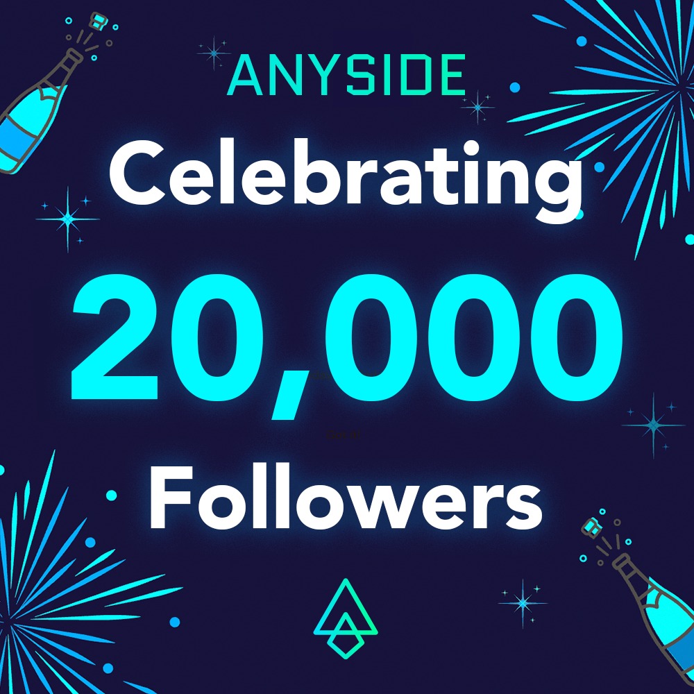 🎉 Celebrating 20,000 followers! 🎉

Thank you to each one of you for waiting so patiently. You are awesome.

At Anyside, we are building a place for you to showcase your Web-3 brand identity 🌟

You are still early.
Stay tuned for more update

RT to spread the news 🔁