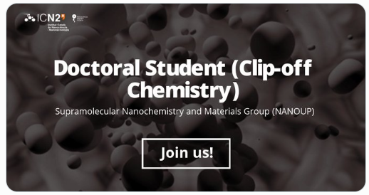 WE ARE HIRING! TWO OPEN POSITIONS! 
RT Appreciated!📢 (1/2)
Job description 1: 3-year ERC-funded PhD student working on the design and synthesis of new materials via programmable disassembly of reticular frameworks 
(Clip-Off Chemistry).
link: jobs.icn2.cat/job-openings/4…